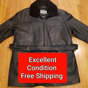 Pelle Studio Wilsons Black Genuine Soft Leather Jacket Coat Women XL XLarge